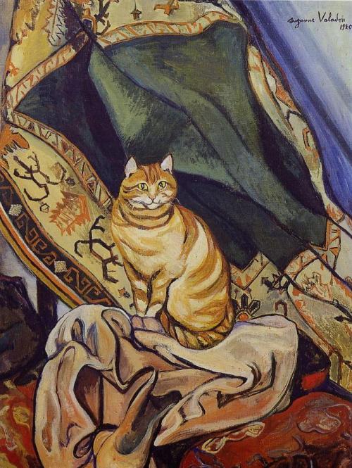 Raminou sitting on a cloth, 1920, Suzanne Valadon