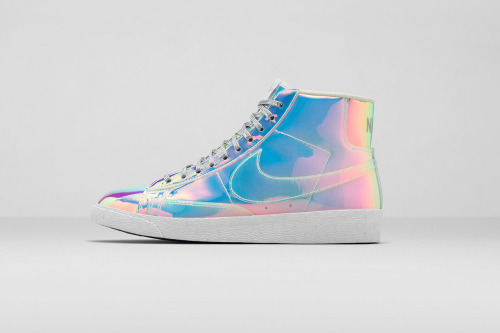 baeddelshinsgirl: wetheurban: FASHION: Nike Blazer Mid Premium QS “Iridescent” “If Cinderella’s gla