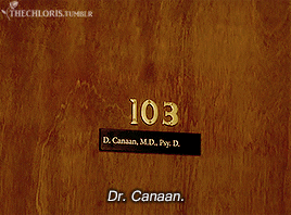Dr. Canaan down the hall…what’s he like? Six-foot-two, black, voice like an angel?Oh, y