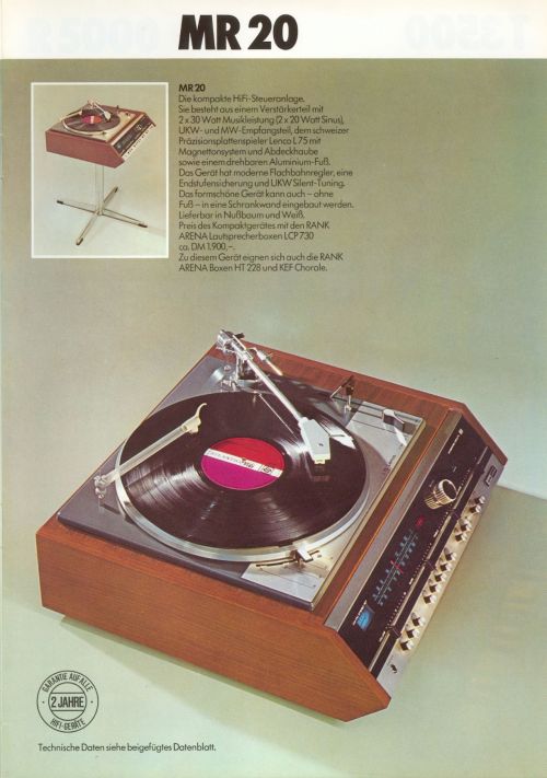 quadrafonica:  Rank Arena MR20 - 1972 