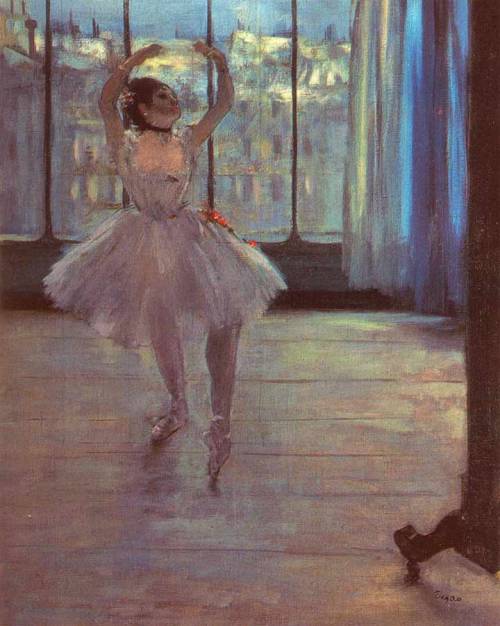 Dancer Posing for a Photograph (1875) Edgar Degas Oil on canvas