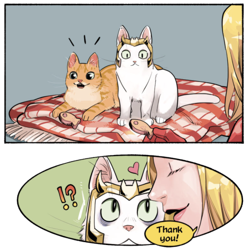 Loki and Carol DanversMarvel Meow Infinity Comic