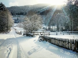 My friends house a few miles from mine ,