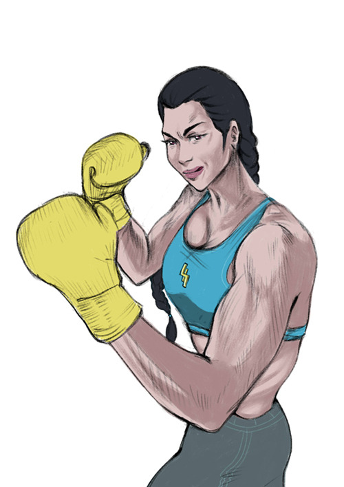 champagnepickle:suddenly i just wanted au/backstory where yukiko is or used to be a pro megalo boxer herself……