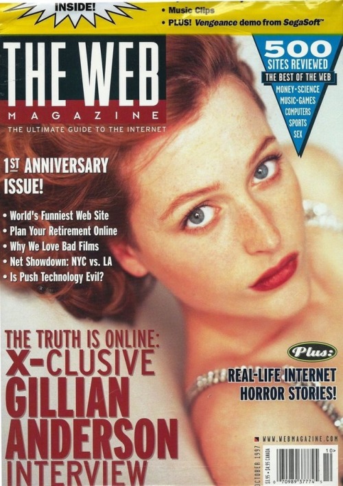 xfilesbaby:Gillian Anderson 90s Magazine Covers ✨