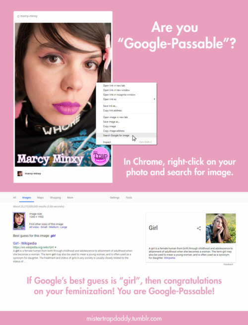 mistertrapdaddy: Are you “Google-Passable”?  Take the Test! Feminization typic