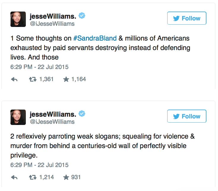 micdotcom:  Jesse Williams just destroyed the racist double standard of policing