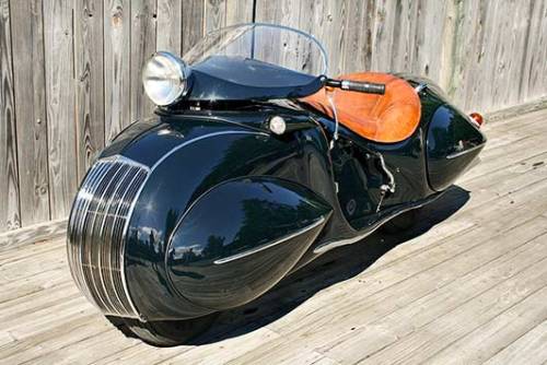 theremina:1930 Art Deco Henderson“It’s a 1930 Henderson that was customized before WW2 by a fellow c