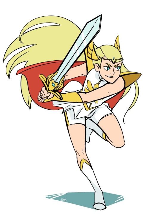 Little She-ra sketch. I love her buff arms, should have drawn them bigger.