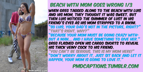 Porn photo Beach with Mom Goes Wrong: A Quick Story