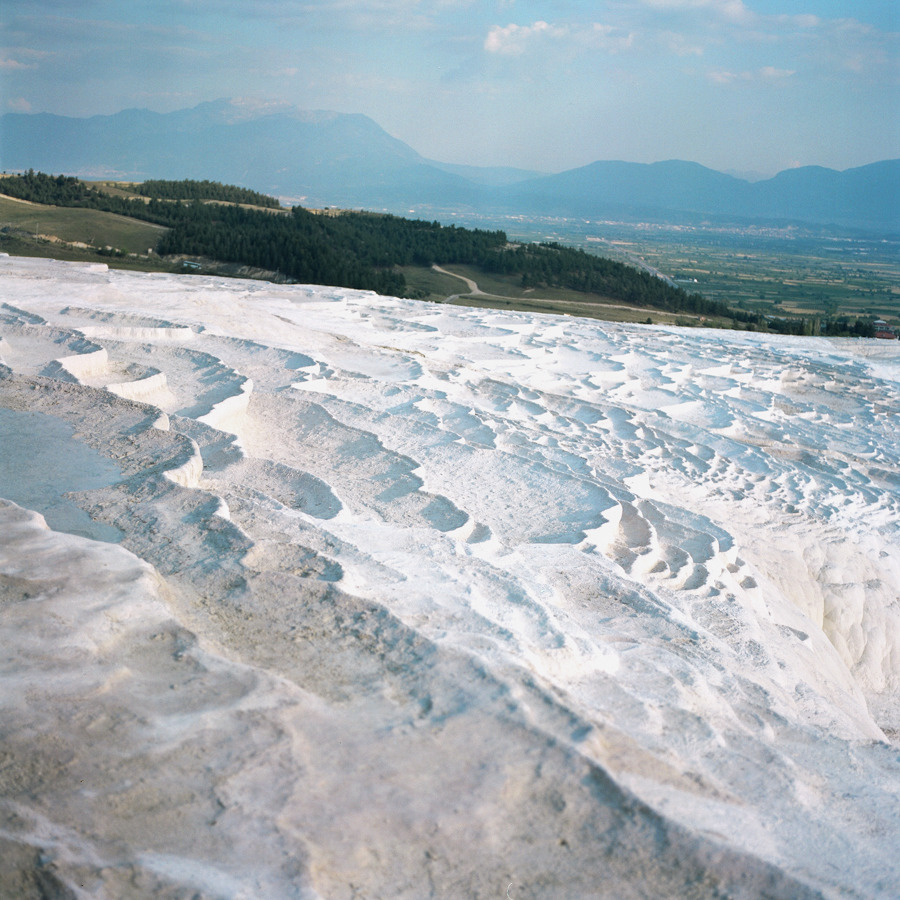 lensblr-network:  Turkeyâ€™s otherworldly Pamukkale, made up of terraced calcium