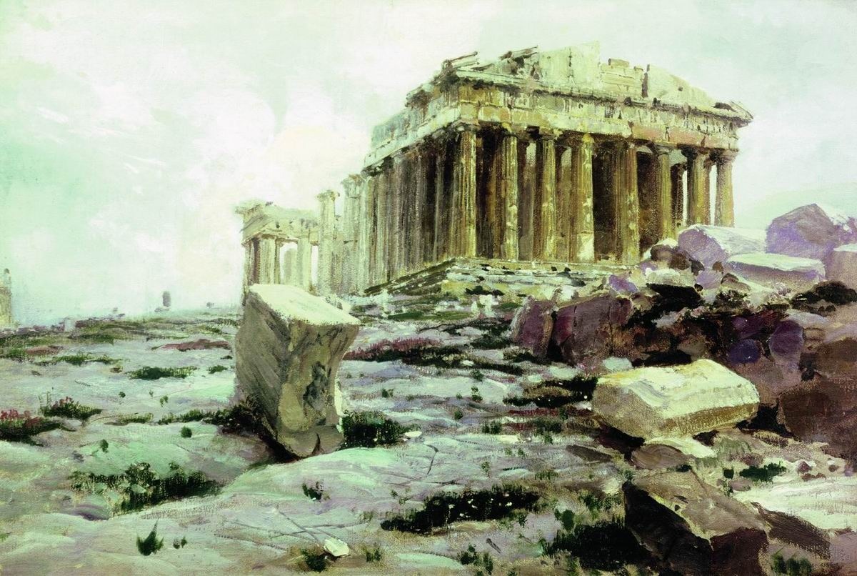 russian-painting:    Vasily Dmitriyevich Polenov - Parthenon. The Temple of Athena