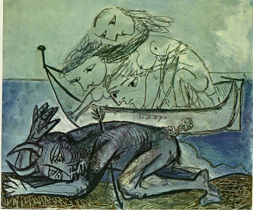 nataliakoptseva: Picasso Minotaure blesse. 31-December 1937. 46 x 55 cm. Oil