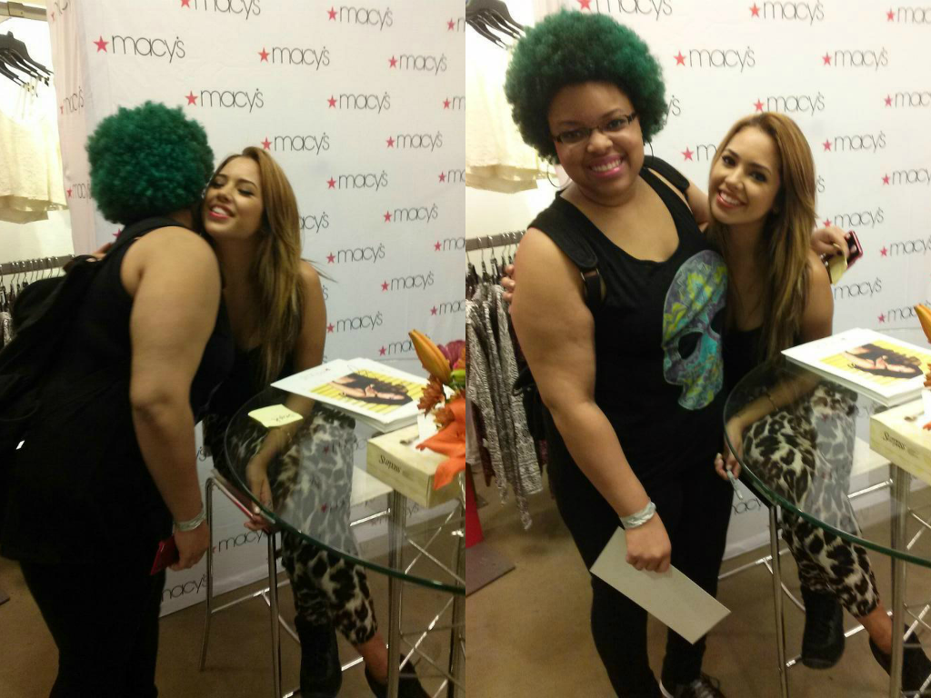 mizzjasminevillegasnewz:  Jasmine v with a fan yesterday