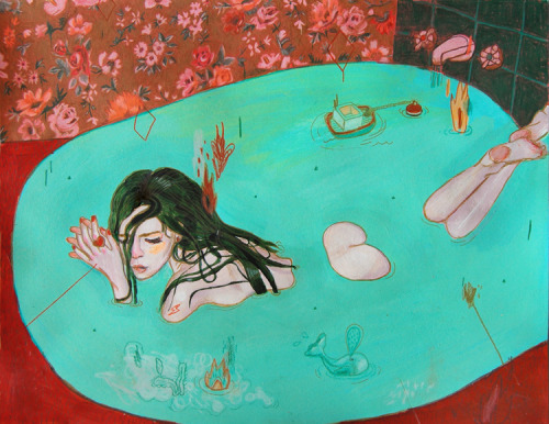 theonlymagicleftisart:  Bizarre surreal portaits by Alexandra Levasseur 