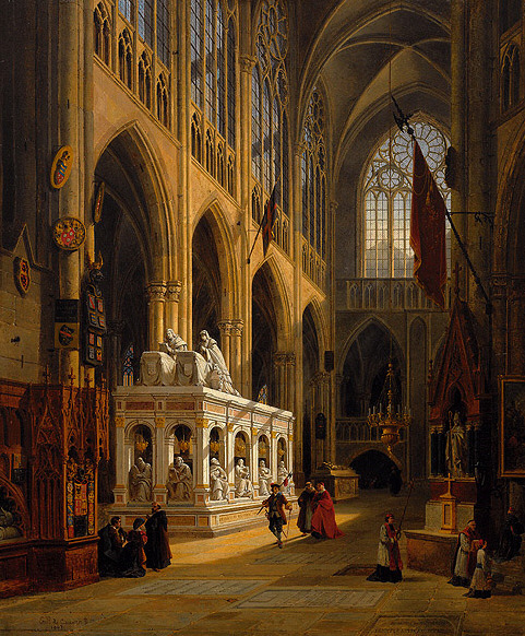 Emile Pierre Joseph de Cauwer - Mausoleum of King Louis XII and Anne of Brittany in the Church of Sa
