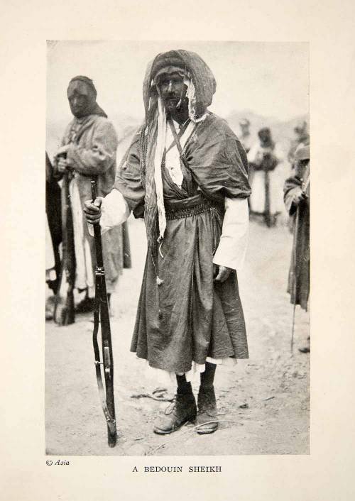 Postcard featuring a Bedouin Sheikh, 1924.