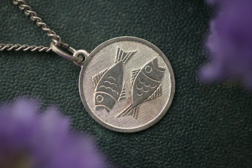 Beautiful old and antique genuine silver zodiac necklaces are available at my Etsy Shop - Sedna 9037