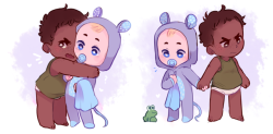 an-island-of-bunnies:  I love drawing them as toddlers, omg… 