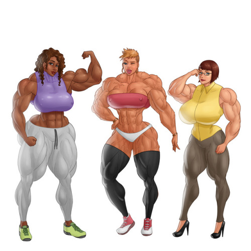 moxydoxy: Ultimate Pump CYOA Designs  From left to right:  Aria - The Player Character Mandy - The Instagram Queen Aiko - The Petite Powerlifter Sofia - The Frost Giant  From left to right:  Lacina - The Diva of Diet Jennifer - The Roid Connoisseur Wren