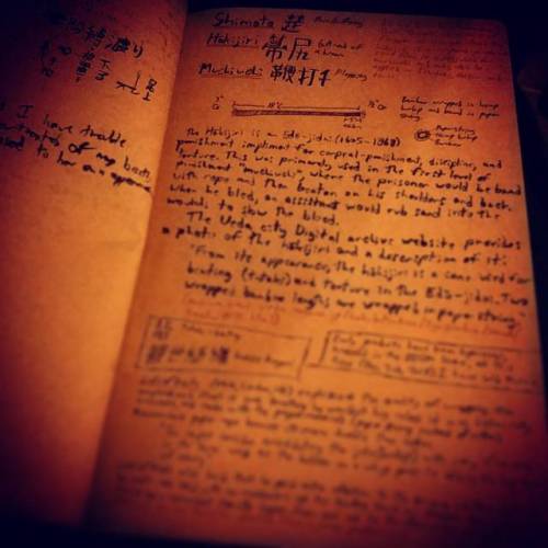 Consolidating and transcribing some notes on the #hokijiri from 2014&hellip; (at Shibari Dojo)