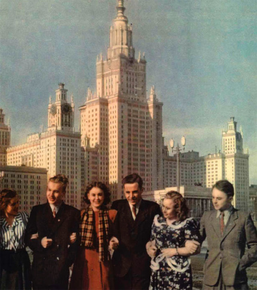 elevenacres: Moscow State University, main building 1953 View this on the map