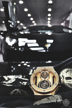 watchanish:  Hublot Vendome Tourbillon in rose gold x Aventador.More of our footage at WatchAnish.com.