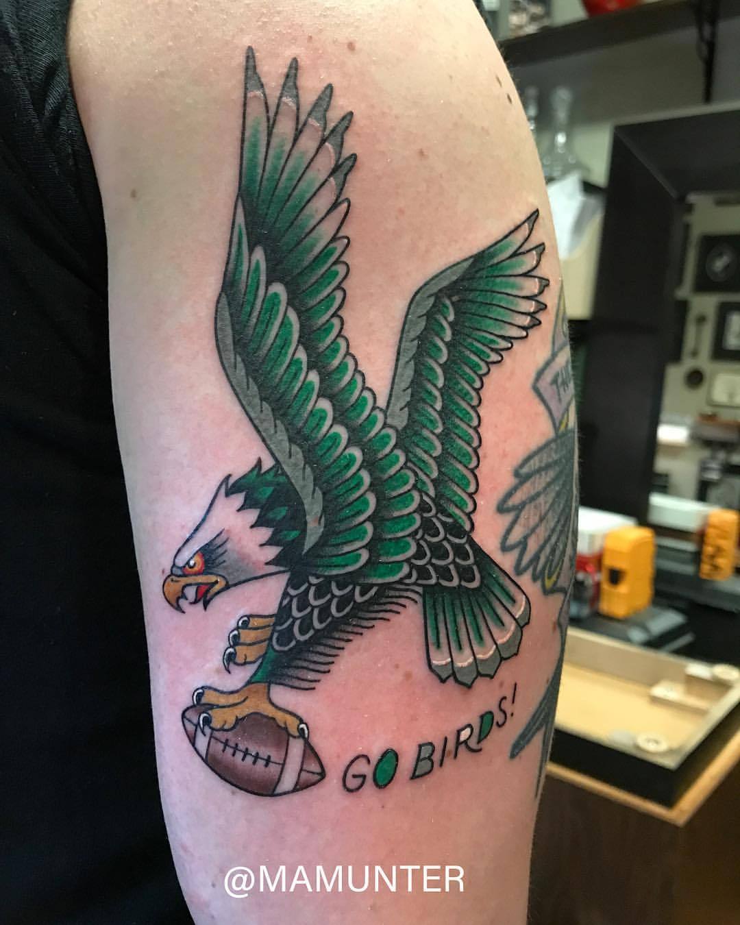 Philadelphia Eagles Super Bowl LII Tattoo NflTattoos PhiladelphiaEagles  Philadelphi  Philadelphia eagles tattoo Philly eagles Philadelphia  eagles super bowl