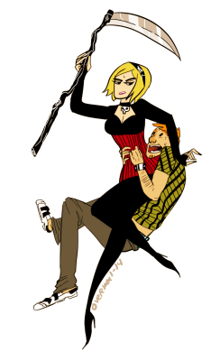 ghoulsjw:Mandy fucking stole the scythe or something and billy is just a pothead dropout