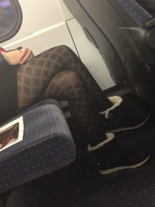 Caught in the train Pantyhose