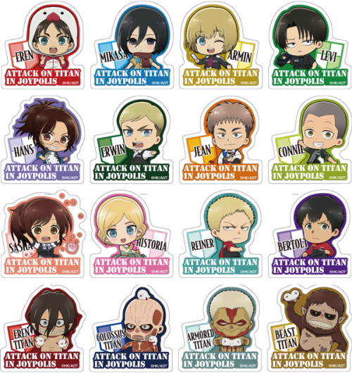 snkmerchandise: NEWS: Shingeki no Kyojin in Joypolis Season 3 Collaboration (Part I | Part II)Origin