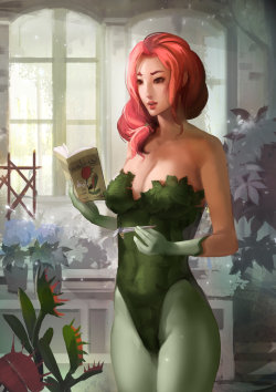 youngjusticer:  Poison Ivy: capable of watering your pants. Morning Ivy, by Narongchai Singhapand. 