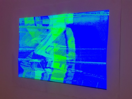 ‘blur11′ screenprint and video installation