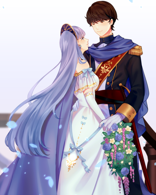  Finished commission of the wedding Berkut and Rinea deserved for @daydreamer749 on twitter!