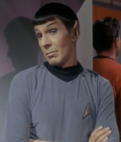 emphasisonthehomo:  Oh hay so, nifty tip for dealing w/ invasive irrational thoughts. Pretend Spock is standing by your shoulder telling you it’s “illogical” or some shit. Getting invasive thoughts that everyone you know secretly hates you? Spock