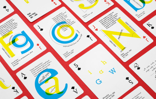 Typography playing cards by Anastasia Musaeva and Svyat Vishnyakov