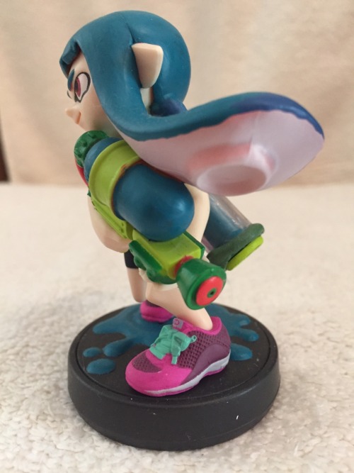 Custom Colored Inkling Amiibo  Citadel Paint and knife