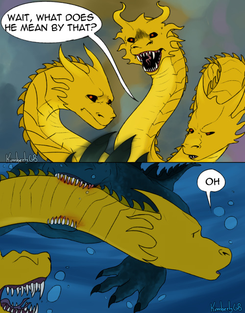 kimberlygbart: Can we talk about that scene where Godzilla just launched himself at Ghidorah in KOTM