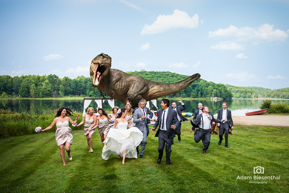 Jeff Goldblum Forced to Outrun Dinosaur Again in This ‘Jurassic Park’ Wedding Photo
And then they lived happily ever. No, wait, everyone died.