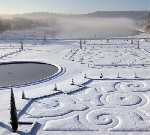  winter at the Palace of Versailles.  adult photos