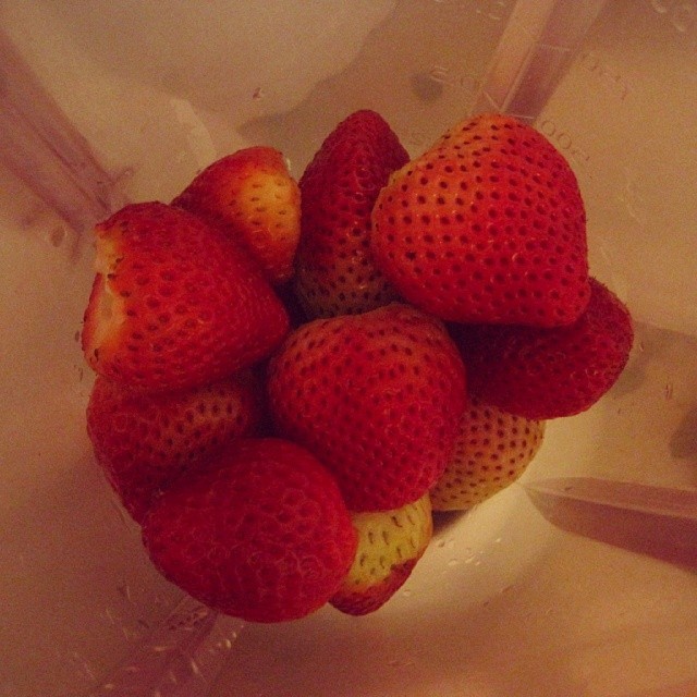 Fresas antes de ser un rico jugo