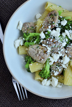 do-not-touch-my-food:  Chicken Sausage Pasta with Broccoli and Feta