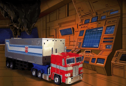 aeonmagnus:  Stop-motion Masterpiece Optimus Prime GIF by OptimusTimelord. 