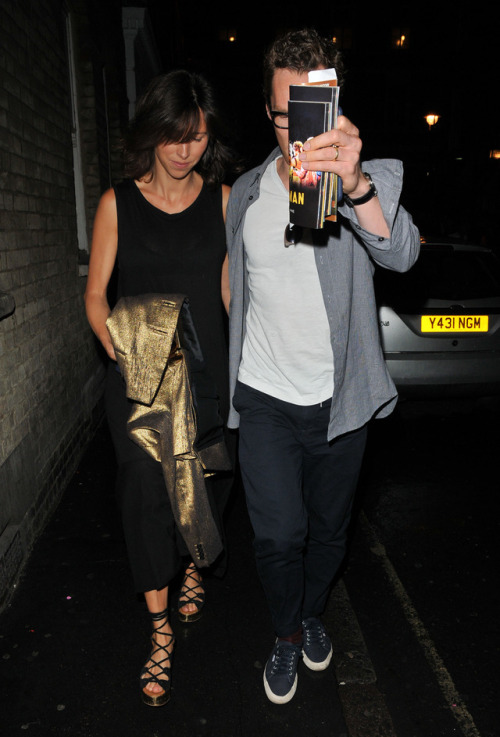 Enjoying a date night together, Benedict Cumberbatch, 41, and Sophie Hunter, 39, were spotted exitin