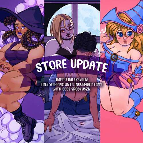 SPOOKY STORE UPDATE lots of spooky stuff, including new plus sized crop top. free shipping on every 