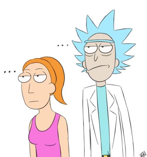 comic-rick-pics: theelbowking: Apathy is a real uhh Bi*urp*tch Morrrrty. ((When someone asks about E