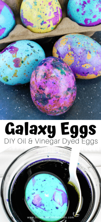 DIY Marbled Easter Eggs with Oil and VinegarIf you want to take your Easter egg dyeing activity to