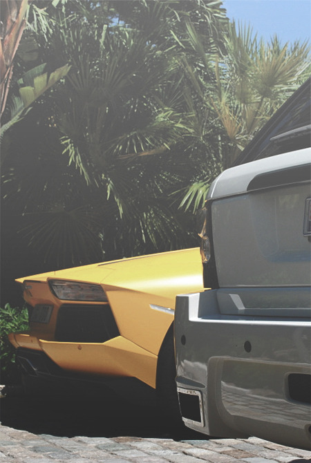 visualcocaine:  Aventador & Range. 