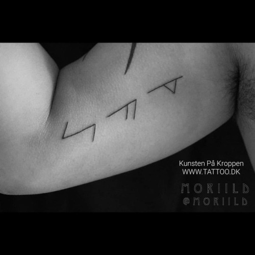 Runes by @moriild...#blackwork #dotwork #handmade #handpoked #nordictattoo #celtictattoo #www.tattoo