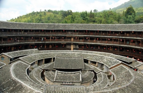 wacky-thoughts:Fujian Tulou: Ancient Earthen Castles of ChinaFujian Tulou is a collection of earthen